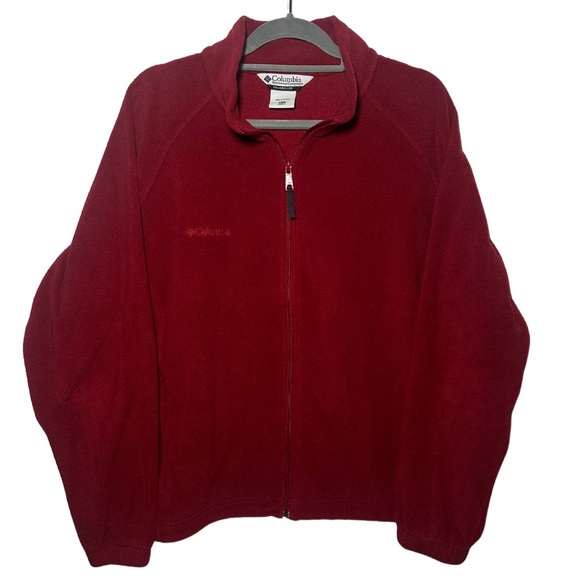 Columbia‎ Red Benton Springs Full Zip Fleece Jacket Size 2X EUC - Picture 1 of 6